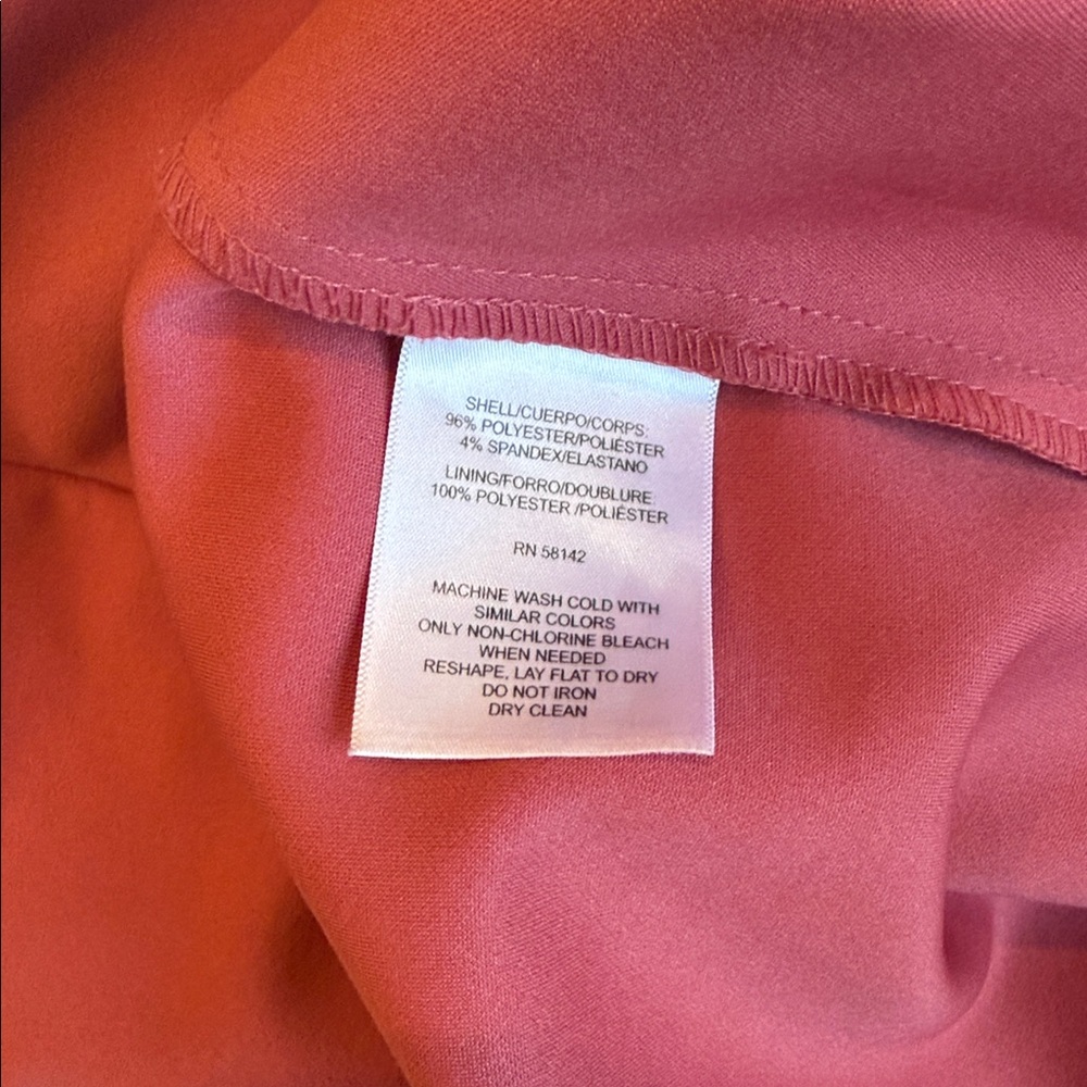 FLAWED Donna Morgan Long Sleeve Dress in Dusty Rose - Picture 9 of 10